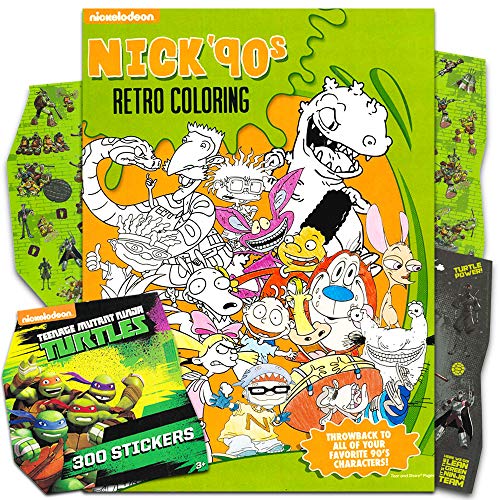 Download Buy 90s Nickelodeon Coloring Book For Adults Relaxation Set Advanced Nick Coloring Book Featuring Rugrats Hey Arnold Ren And Stimpy And More With Stickers Nickelodeon Coloring Books For Adults Online At