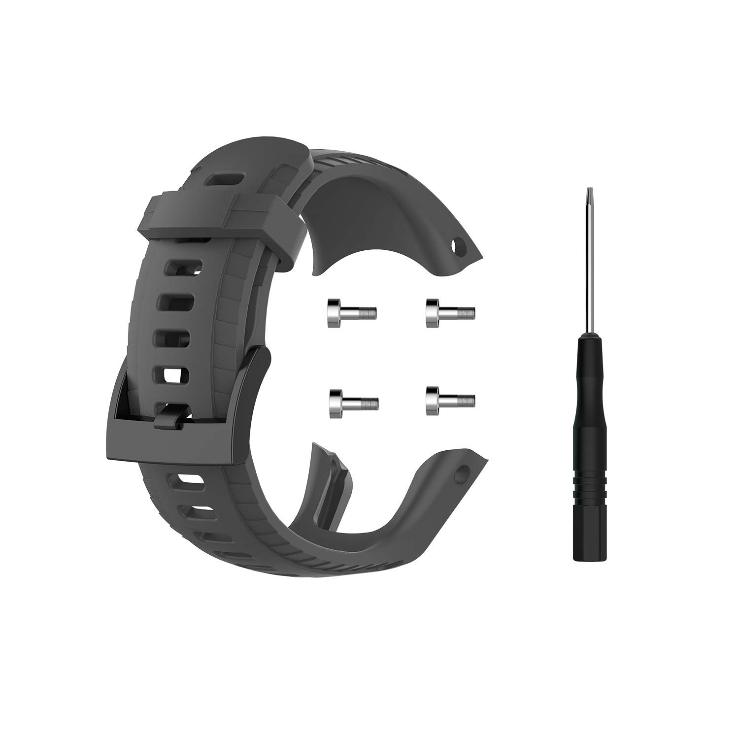 INF Silicone Replacement Watch Strap for Suunto 5, Soft Wrist Straps for Women Men, Adjustable Breathable Sport Replacement Band with Metal Clasp for Suunto 5 Watch — image 1