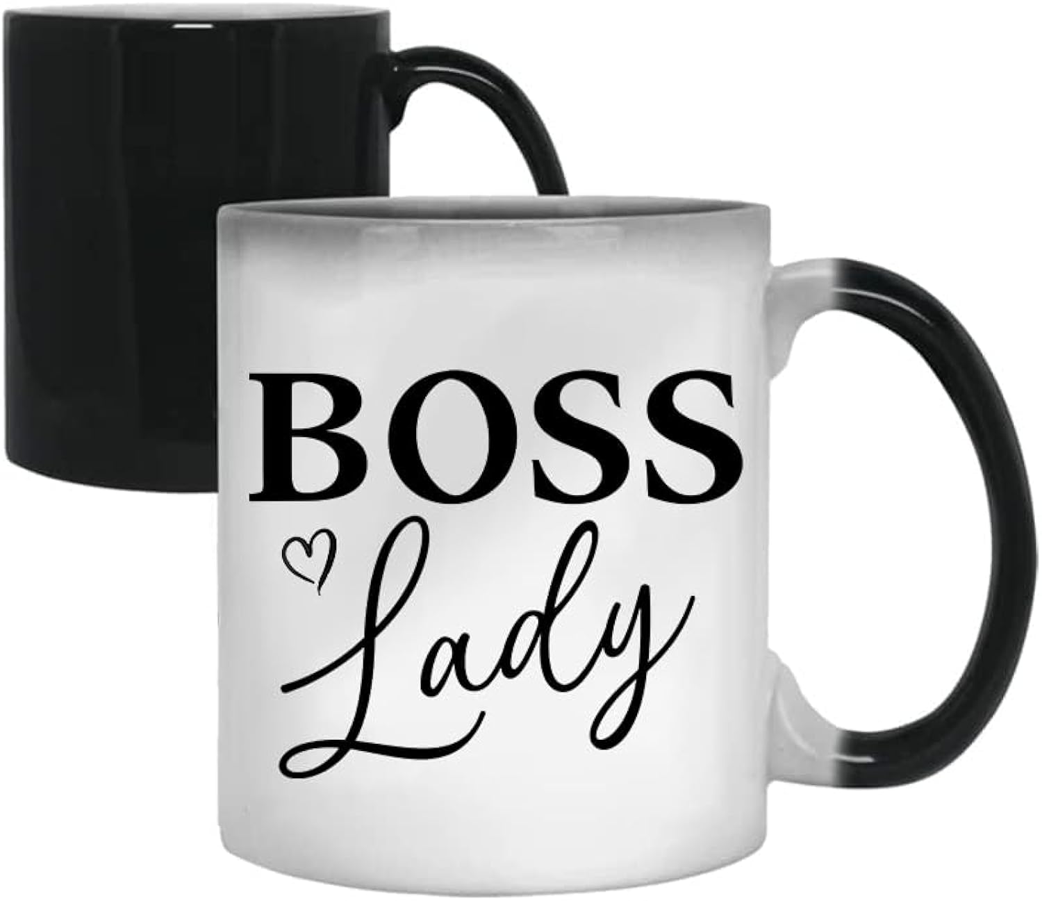 Boss Lady Magic Mug | Funny Gifts for Women | Large Mug for Coffee or Tea | Mugs for Work or Home | Perfect Birthday Presents and Novelty Gifts | Heat Changing Magic Mug for Office or Home