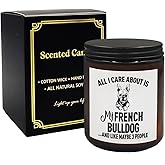 Mancheng-zi French Bulldog Gifts: Dog Candle, Glitter Scented Candles for French Bulldog Lovers