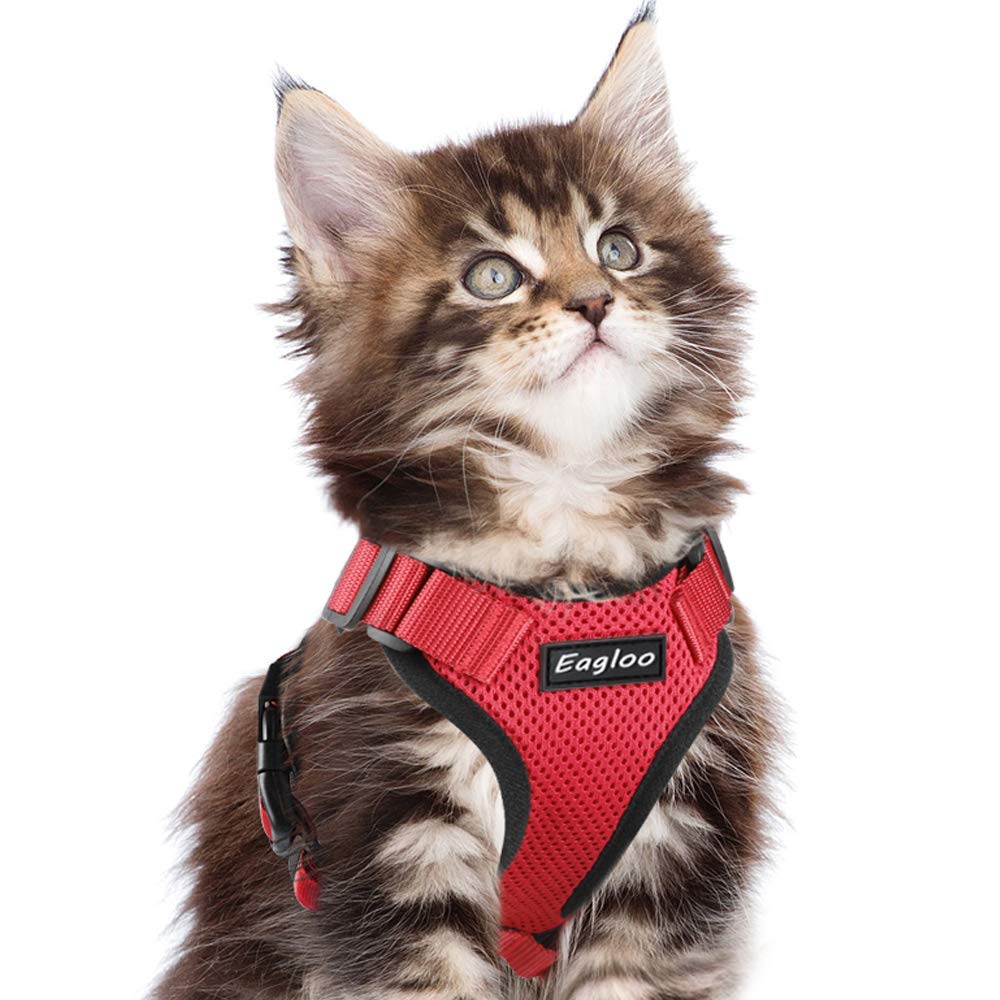 Pet Supplies Eagloo Cat Harness Escape Proof Small Cat and Dog Harness Soft Mesh Harness