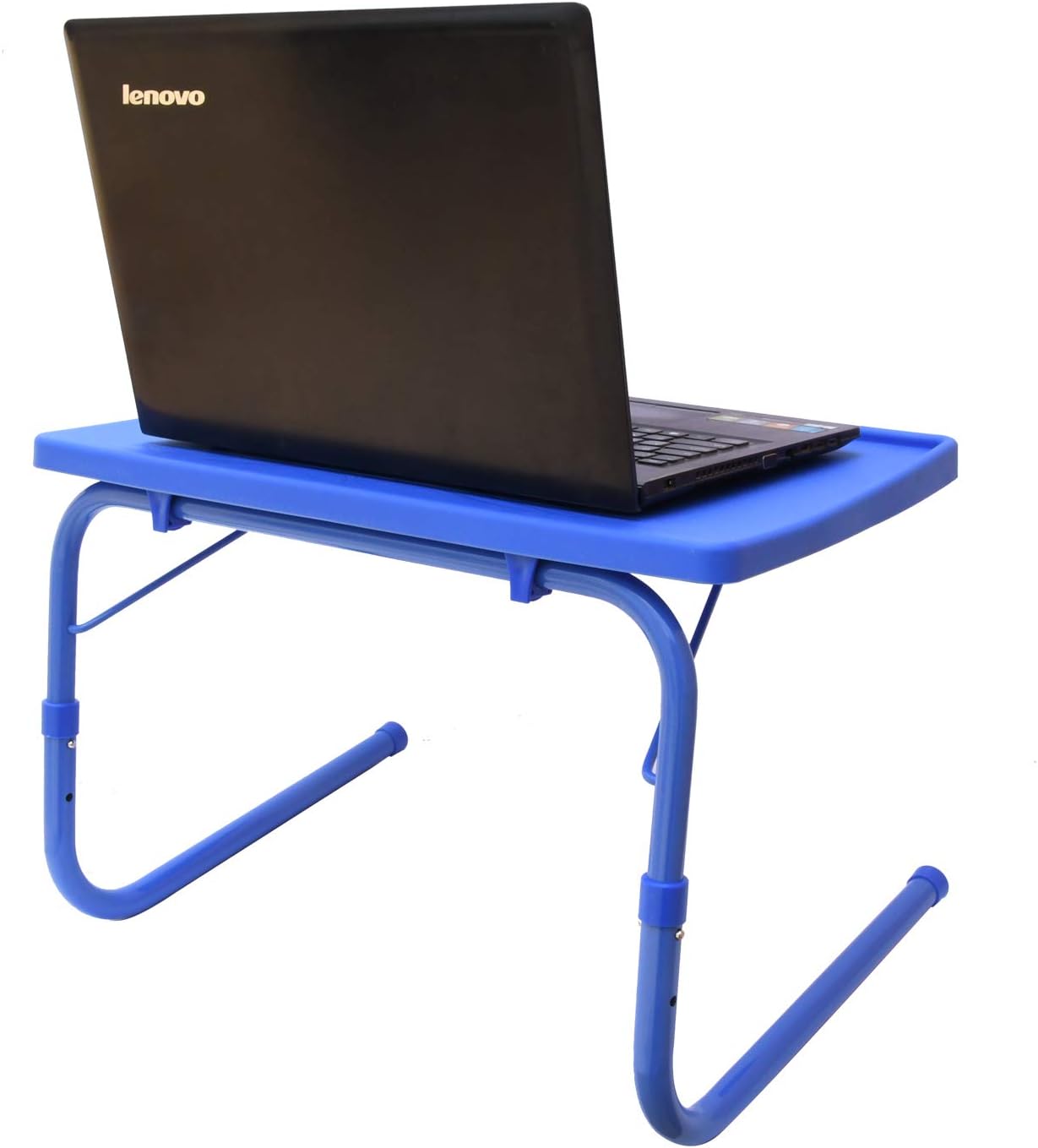 Kaarq Iron Adjustable Multipurpose Foldable Table,Bed Table, Kids Table for Laptop Drawing, Study, Homework, Painting, Crafts, Reading, 50x35cm (Standard, Blue)