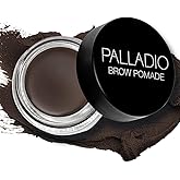 Palladio Brow Pomade Waterproof, 24 Hour Wear, Smudge Proof and Sweat Resistant Formula, Super Creamy Formula Glides on And Helps to Fill in Brows for a Dramatic, Defined, Flawless Look (Dark Brown)