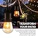 Newhouse Lighting Outdoor String Lights with Hanging Sockets Weatherproof Technology Heavy Duty 48-foot Cord 18 Lights Bulbs Included (1 Free Replacement), Black