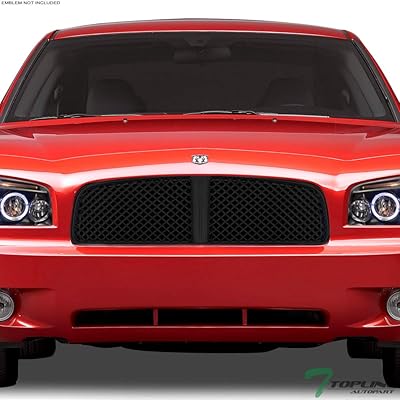 Buy Topline Autopart Black Mesh Front Hood Bumper Grill Grille Abs For 05 06 10 Dodge Charger Online In Greece B077n6rr84