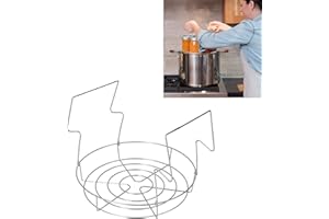 Stainless Steel Canning Rack, Foldable Contoured Steel Handles Rack for Cooking in Kitchen