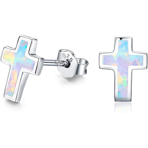 Pendientes plata 925 de cruz - Alta Calidad - Envío Rápido