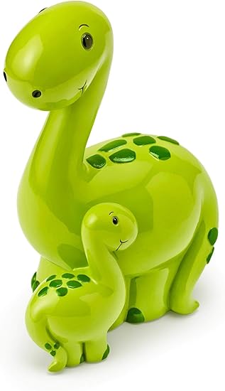 Mousehouse Gifts Tirelire Pour Enfant Maman Et Bebe Dinosaure Fille Garcon Vert 10 X 14 X Cm Amazon Fr Cuisine Maison