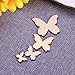 WINOMO 50pcs Mixed Size Wooden Butterfly Cutouts Craft Embellishment Gift Tag Wood Ornament for DIY