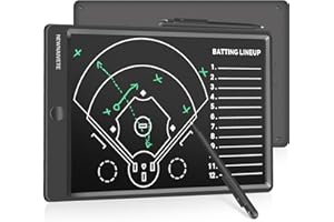Newnaivete Electronic Baseball Coach Board - Premium Tactical Marker Board with Large LCD Screen and Stylus Pen, Digital Rechargeable Baseball Training Equipment for Coach and Game Plan