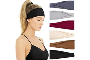 Huachi Non Slip Headbands for Fashion Workout Yoga Sports Exercise Sweatbands Summer Accessories Elastic Bands