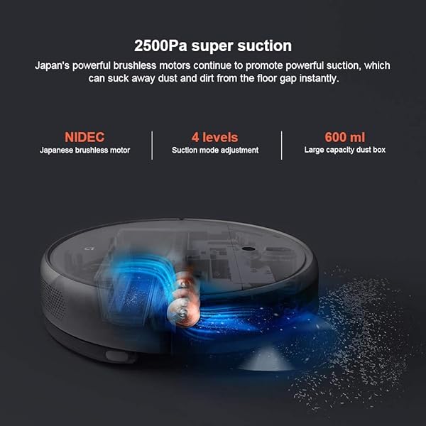 Xiaomi Mijia Robot trapeador de Barrido Mi Vacuum Cleaner 1C para Home Auto Dust Sterilize 2500PA Cyclone Suction Smart Planned WiFi