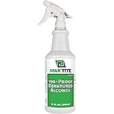 MAXTITE 190-Proof (95%) Denatured Alcohol with Heavy-Duty Sprayhead - 32 fl oz - for Industrial, DIY, or Professional Use - Solvent, Cleaner, Additive - Made in USA