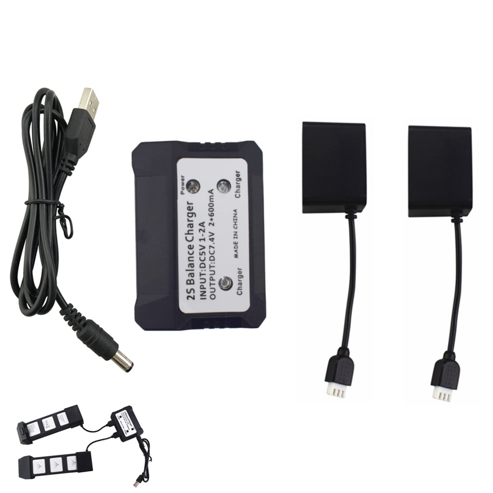 ZYGY 1PCS 2 in 1 balance charger for HS720 HS720E foldable brushless four-axis RC drone lithium battery accessories