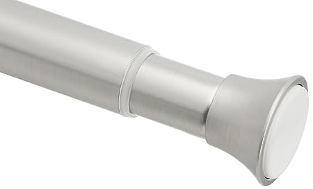 AmazonBasics - Vorhangstange zum Einklemmen, 91 - 137 cm, Nickel