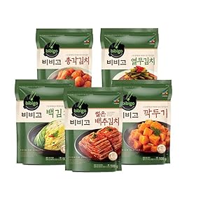 [5 Packs] CJ Bibigo Korean 5 kinds of kimchi Set 김치5종세트 500g