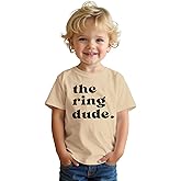 Ritatte The Ring Dude Shirt Toddler Boys Funny Ring Bearer Short Sleeve T-Shirt Kids Summer Wedding Bridal Party Tees Tops