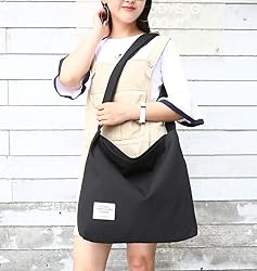 Covelin Women's Retro Large Size Canvas Shoulder