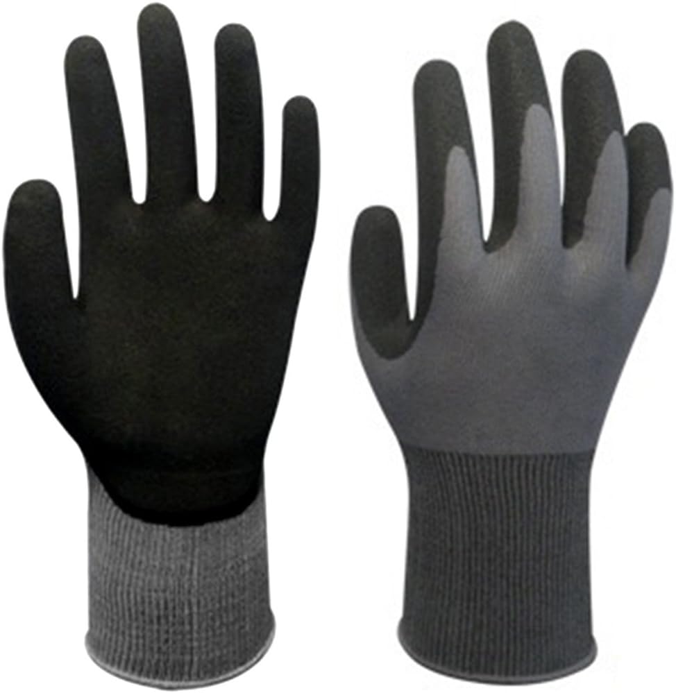 Gardening Gloves Women Men Working Nitrile Planting Breathable Barehand Sensitivity Durable Gloves for Fishing Construction and Restoration Work 1 Pair