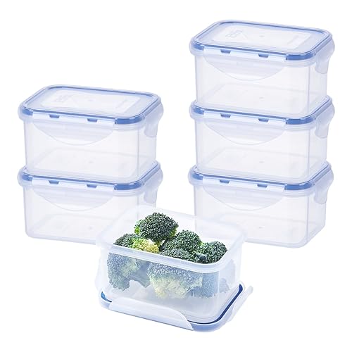 EASYLOCK Large Plastic Food Storage Containers Set withSnap Lids