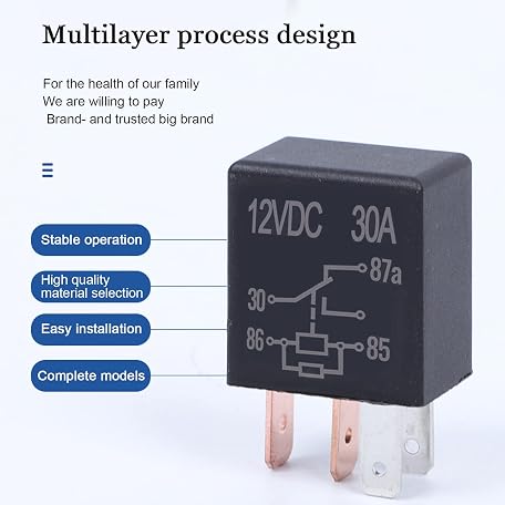 Mua jeseny 2 Pack Car 5 Pin 12V 30A Relay, High Performance Waterproof