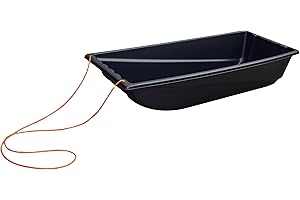 Outta Site - Large Sports Sled – Large Heavy-Duty Utility Sled for Hauling Firewood, Deer, Duck and Goose Hunting, Ice Fishing Gear and Accessories – Black with Pull Rope