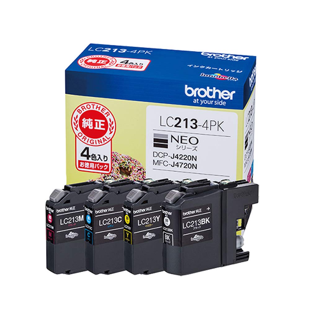 【brother純正】インクカートリッジ4色パック LC213-4PK 対応型番:MFC-J5720CDW、MFC-J5620CDW、DCP-J4225N、MFC-J4725N 他商品画像