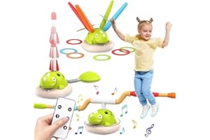 3 in 1 Children's Sports Set,3-in-1 Outdoor Toys for Kids 3+,Dinosaur Multiple Games Sports Toy,Musical Jump,Toss Rings Game 