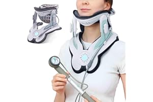 Neck Stretcher for Neck Pain,Cervical Neck Traction Device with Manual Air Pump,Improved Neck Stretcher for Neck Decompressio