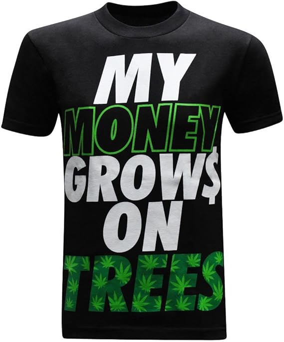 Money Grows On Trees Men's Funny TShirt Black XXXL Amazon.co.uk Clothing