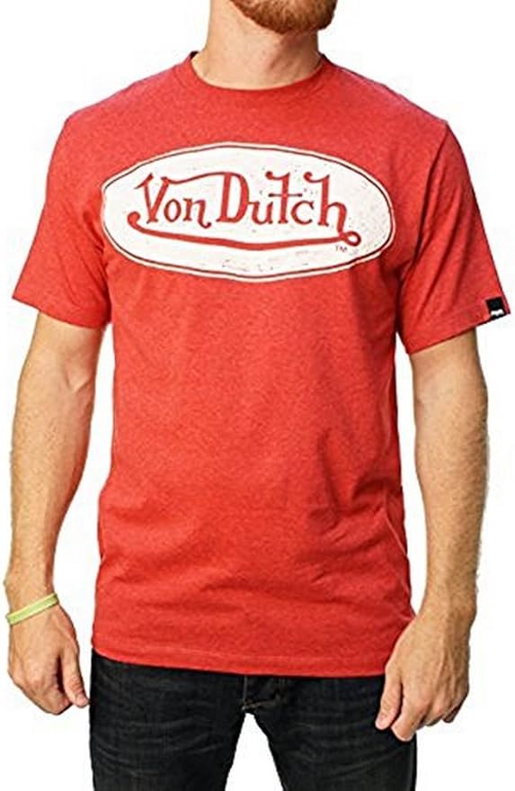 Von Dutch Mens Logo TShirt, Cherry Clothing