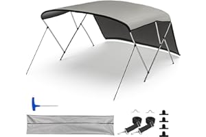 TeBaisea 3 Bow Bimini Tops for Boats Cover