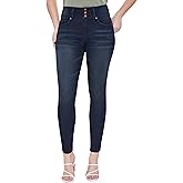 Royalty For Me Womens Women's 3 Button Signature Slim Stretch High Rise Skinny Jeans
