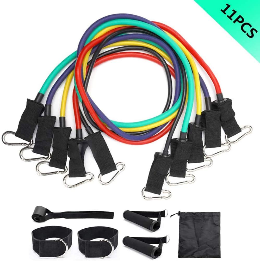 WQFXYZ Resistance Bands Set Exercise Band Set with Door Anchor, Handles, Ankle Straps and Carry Bag,Suitable for Any Fitness Level