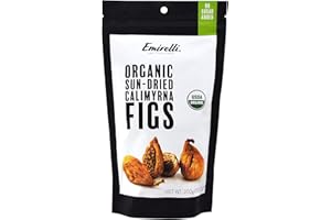 EMIRELLI SAN FRANCISCO Emirelli Organic Calimyrna Figs, Vegan and Natural, Gluten Free Snacks, No Sugar Added and Non GMO, 7.05 OZ (200g) (Pack of 1)