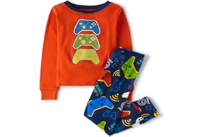 The Children's Place Boys' 100% Cotton Long Sleeve Top and Pants,2 Piece Pajama Set