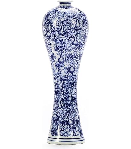 Amazon.com: 現代青花花瓶瓷中國花瓶中國明風格古董陶瓷裝飾藝術