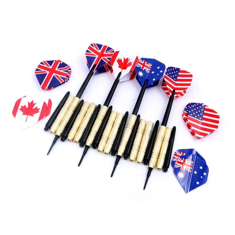 POFET 12PCS Soft Tip Darts with 100 Soft Tip Points for Electronic Dartboard