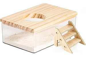 Hamster Sand Bath Box Container, Hamster Bath Sand Gerbil Sand Bath Hamster Dust Bath, Hamster Litter Box Chinchilla Dust Bat