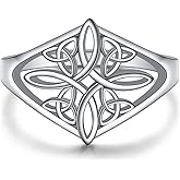 Witches Knot Ring 925 Sterling Silver Ring Celtic Knot Heart Cross High Polish Tarnish Resistant Eternity Wedding Band Stackable Ring Irish Jewelry Gifts for Women