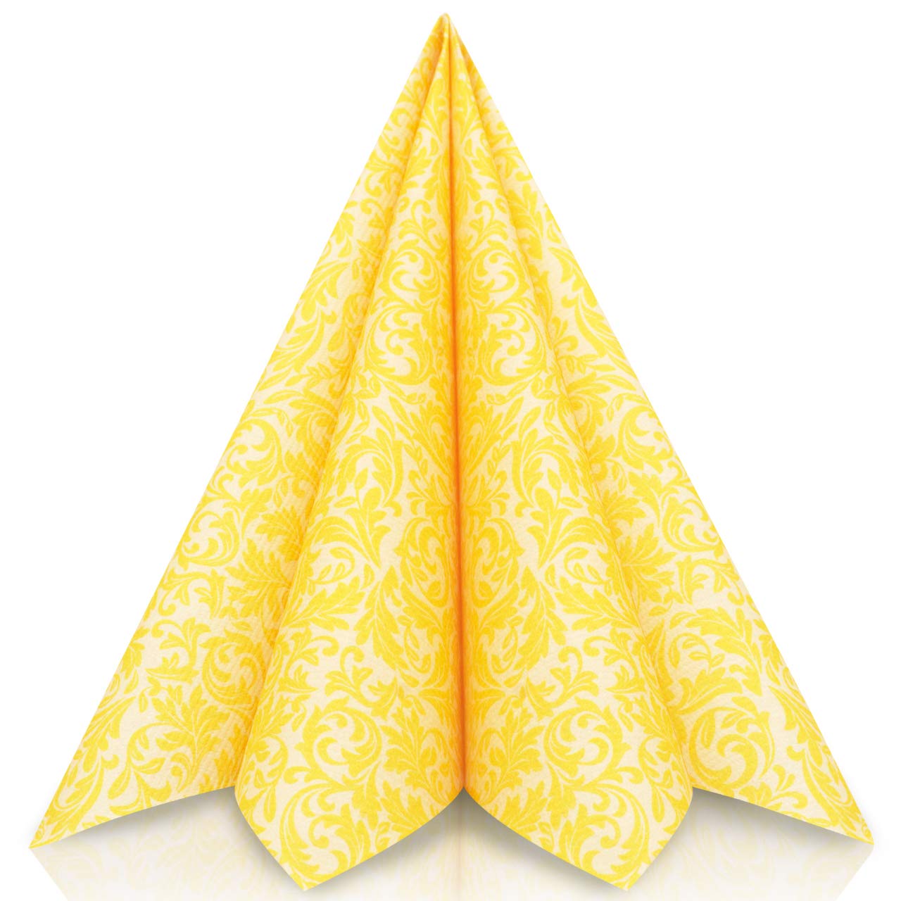 GRUBly Napkins YELLOW Ornamental clothlike party serviettes Perfect for Special Occasions