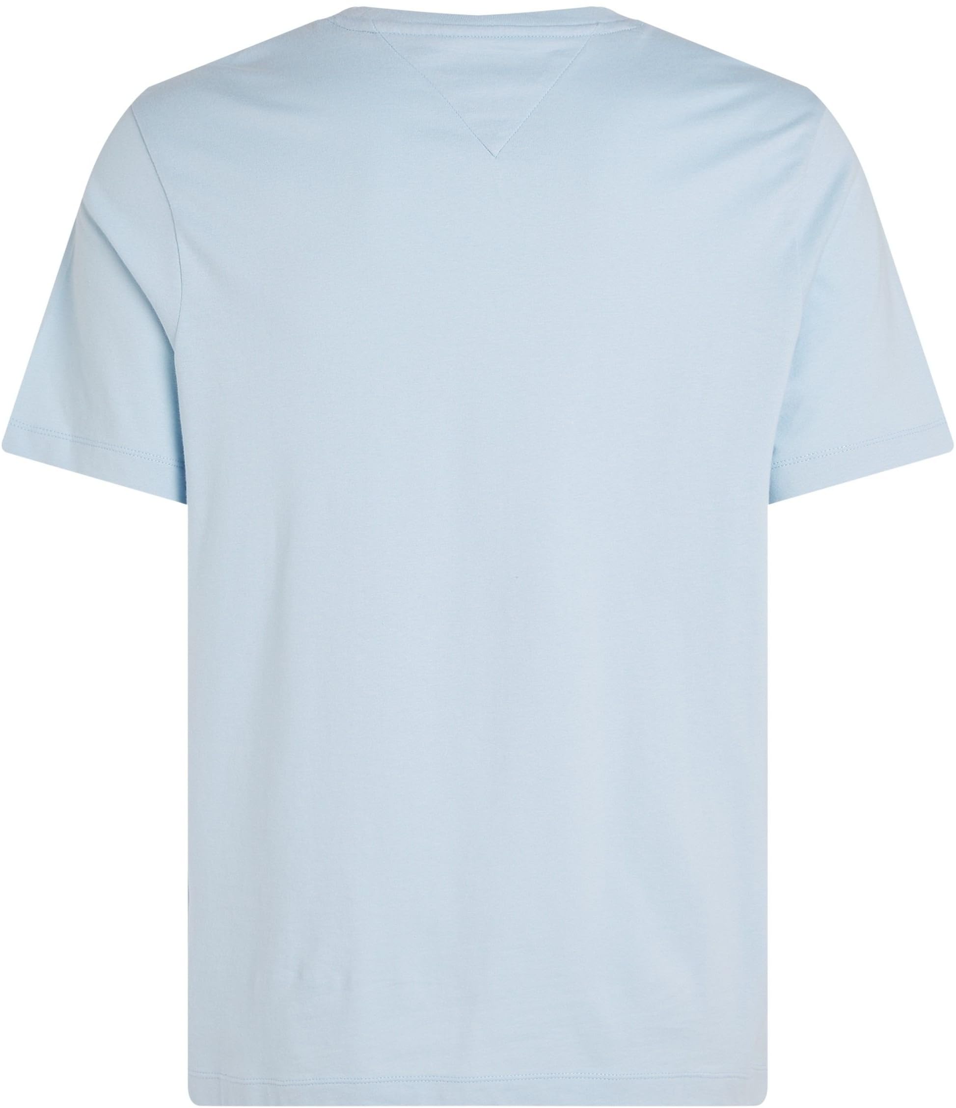 Tommy Hilfiger Herren T-Shirt Kurzarm Seasonal Solid Tee mit Rundhalsausschnitt, Blau (Sky Blue), L 6