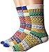 Flora&Fred Men's 3 Pair Pack Vintage Style Bohemian Cotton Crew Socks