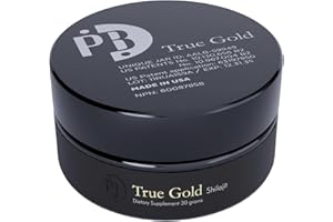 Pürblack® Live Resin True Gold Shilajit - Organic Shilajit Supplement with True Gold Content | Over 80 Minerals, High Bioavai