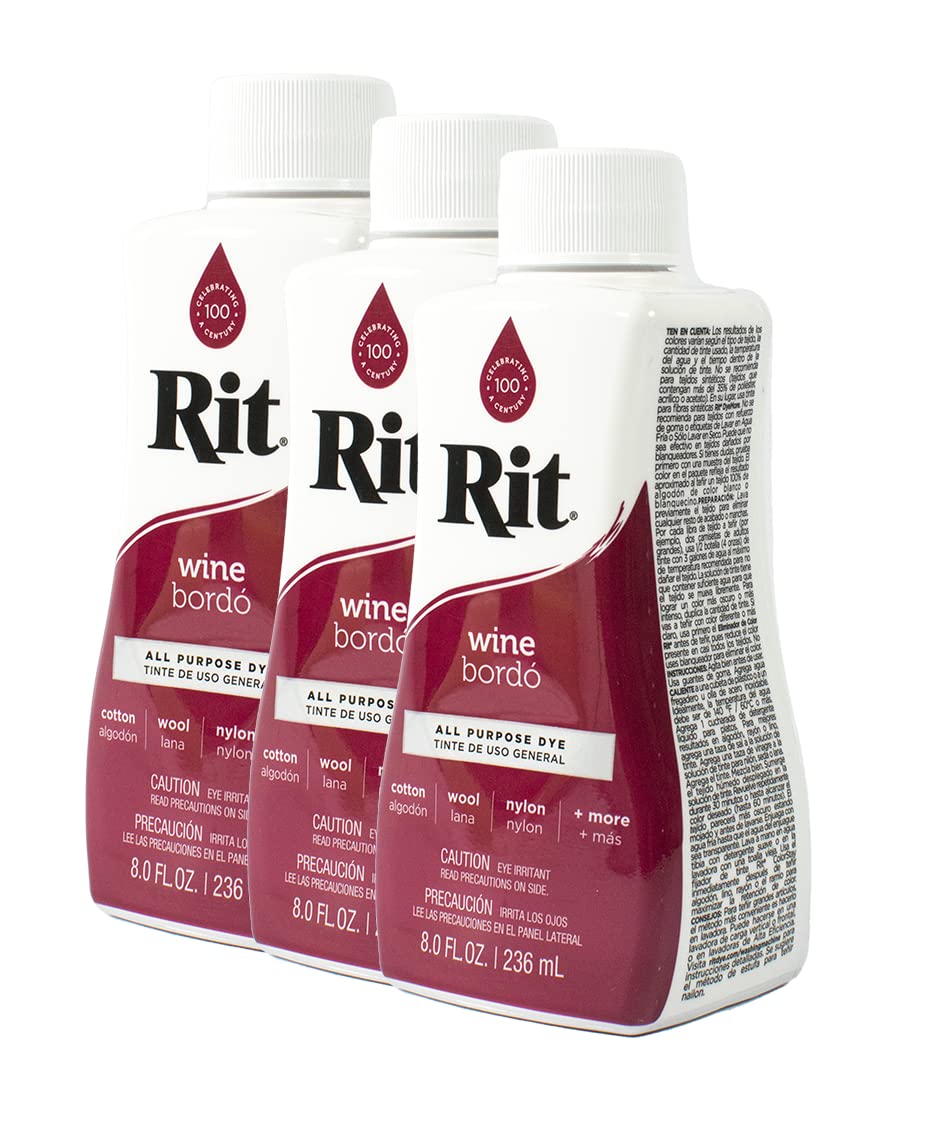 Rit Dye Liquid 236ml Wine Pack of Three
