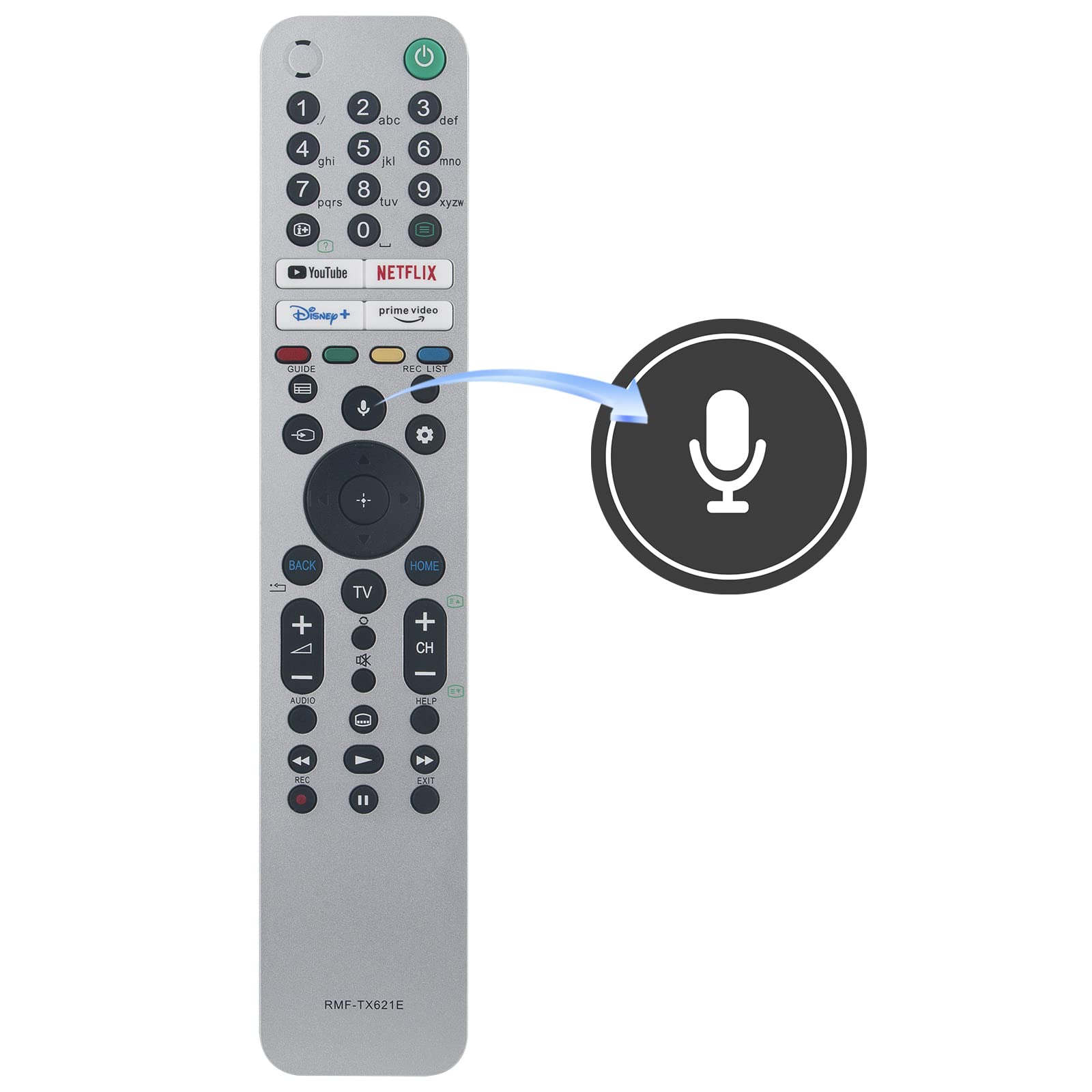 VINABTY RMF-TX621E Remote Control Replacement fit for SONY TV RMF-TX621E RMF-TX621E Remote Control