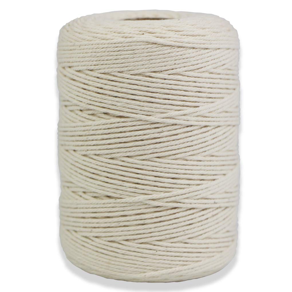 Jukway 656FT Cotton Twine 1.2MM, 4Ply Durable Home Kitchen Bakers Butchers Twine String for Cooking, Tying Meat, Making Sausages, DIY Decoration, Crafts Gift Wrapping, Gardening (200 Meters)