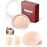 IMONOPICK Nipple Covers For Women, 2 Pairs Sticky Bra, Reusable Pasties Nipple Covers Waterproof with Travel Box