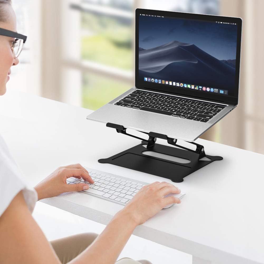 Besign LS05 Aluminum Laptop Stand, Ergonomic Adjustable Notebook Stand, Riser Holder Computer Stand Compatible with Air, Pro, Dell, HP, Lenovo More 10-15.6" Laptops