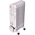 Tangkula Electric Oil Filled Radiator Heater Portable Home Room Radiant Heat 5-Fin Thermostat 1500w